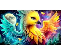 Cat-in-a-Magical-Village-Scene Jigsaw Puzzles for Adults: 1000-Piece Recycled Cardboard Decoration 75x50cm/1000pcs