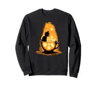 Cat in a Teacup of Light Surreal Vintage Dreamcore Art Sweatshirt