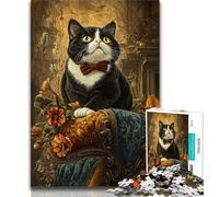 Cat in Autumn 1000 Piece Jigsaw Puzzles for Adults,Learning Educational Toys Family Games Gifts for Friends And Family 38x26cm