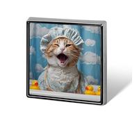 Cat in Bath Custom Brooch Pin Lapel Pins Tie Suit Dress Accessories Wedding Birthday for Men Women