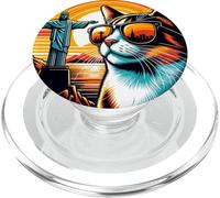Cat In Brazil At Christ The Redeemer PopSockets PopGrip for MagSafe