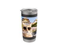 Cat in Japan At The Osaka Castle Stainless Steel Insulated Tumbler