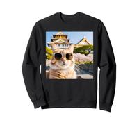 Cat In Japan At The Osaka Castle Sweatshirt