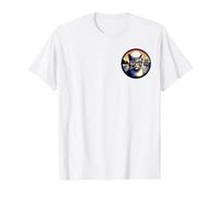 Cat in Paris Looking At The Eiffel Tower Value Graphic T-Shirt, Men, White, S