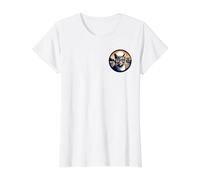 Cat in Paris Looking At The Eiffel Tower Value Graphic T-Shirt, Women, White, L
