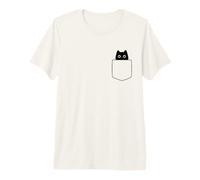 Cat in Pocket Shirt for Kids Women Men Funny Cute Cats Lover Premium T-Shirt
