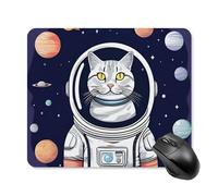 Cat in Spacess Square Mouse Pad Portable Computer Mousepad with Non-Slip Rubber Base 25 * 30cm Ultra-Thin Gaming Mouse Mat for Computer Laptop Office Desk Accessories
