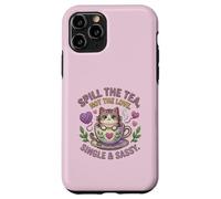 Cat in Teacup Spill the Tea Not Love Single Cute Kitten Case for iPhone 11 Pro