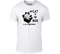 Cat in The Box Men's T-Shirt (Large, White)