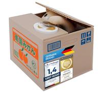 Cat in the box money box; electronic paws Itazura; Piggy Bank | Interactive coin-stealing cat paw mechanism - fun novelty gift for cat lovers of all ages