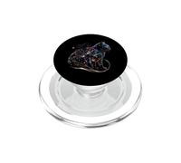 Cat In The Galaxy And Space Kitten Cat Head PopSockets PopGrip for MagSafe