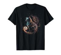 Cat In The Galaxy And Space Kitten Cat Head T-Shirt