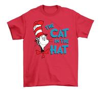 Cat in The Hat Funny T-Shirt - Purr-fectly Silly! 100% Cotton, Unisex Design; Wear it and Channel Your Inner Dr. Seuss! Red