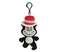 Aurora Dr. Seuss Official Cat In the Hat Plush Bag Clip Keychain