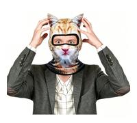 Cat in The Hat Mask, Cat Dog Ski Mask Realistic Animal Balaclava | For Bar Music Festivals Ski Halloween Outdoor Activities perfect for Parties