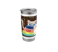 Cat in the Library Stainless Steel Insulated Tumbler