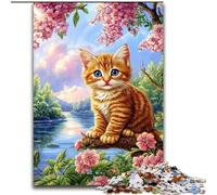 Cat in The Tree 1000 Pieces Jigsaw Puzzle for Adults& Teens, Relax Games Enhance Love between Couples for Age 14 (50x75cm)