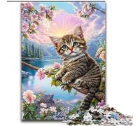 Cat in The Tree 1000 Pieces Jigsaw Puzzle for Adults& Teens, Relax Games Enhance Love between Couples for Age 14 (26x38cm)