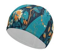 Cat in The Wild Swim Cap Comfortable Swimming Caps Stretchable Durable Swimming Hat for Men and Women