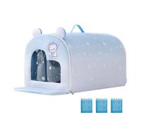 Cat Insulated Cooling House Folding Habitat with Ice Pack