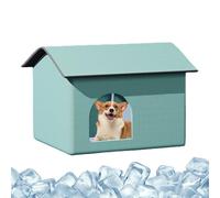 Cat Insulated House - Air Conditioner Pet House, Foldable Cat House | Cooling Stray Pets Tent Cave with 8pcs Ice Packs, Insulated Ferals Cat House Shelter Cat Tunnel for Indoor Cats Dogs Puppies