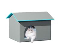 Cat Insulated House - Air Conditioner Pet House, Foldable Cat House | Cooling Stray Pets Tent Cave with 8pcs Ice Packs, Insulated Ferals Cat House Shelter Cat Tunnel for Indoor Cats Dogs Puppies