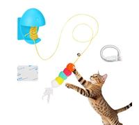 Cat Interactive Rope Toy | Bite-Resistant Lighted Exerciser | Indoor Cat Interactive Toy Retractable | for Bedroom Study Room Cabinet Wall Door Frame Small to Large Breeds