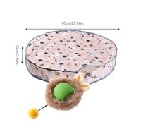 Cat Interactive Toy - 27.56x3.94 Inch Fast Moving Ball, Automatic Toy With Featherr, Cat With Rolling Ball | Smart Interactive Self-Activity Oxford Rechargeable, Indoor Exercise And Fun For Kittens