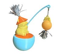 Cat Interactive Toy,360 Degree Rotation Cute Stimulating Cat Toys - Kitten Game for Hunting Simulation Mental Stimulation Scratching Exercise Play Training Living Room Outdoor Travel