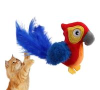 Cat Interactive Toy Bird, Indoor Cat Toy Chirping Bird | Plush Chirping Bird Pet Interactive Toy, Indoor Outdoor Simulation Swing Animal Figure for Lonely Cats for the Study Room