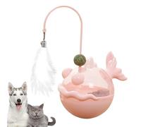 Cat Interactive Toy,Catnip Teaser for Indoor Kittens | Treat Dispenser with Feather for Mental Stimulation Hunting Exercise for Cats Kitten Boredom Relief