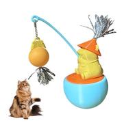 Cat Interactive Toy, Cute 360 Degree Rotation Kitten Toys, Kitten Game for Hunting Simulation Mental Stimulation Scratching Exercise Play Training Living Room Outdoor Travel