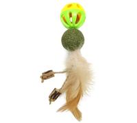 Cat Interactive Toys - Interactive Kitten Teaser - Catnip Ball Toys with Feathers | for Indoor Outdoor Living Room Bedroom Garden Park Daily Play Exercise Routine Evening Activity Pet Parents