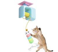 Cat Interactive Toys | Smart Retractable Kitten Toy | Door Frame Hangable Kitten Hunting Training Game for Floor Play Exercise for Indoor Apartment Living Boredom Release