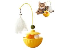 Cat Interactive Toys - Wobble Feathers Ball with Catnip, Puzzle Ball Toy, Engaging Play Feature, Stress Relief Function, Indoor Outdoor Entertainment Accessory for Exercise Training