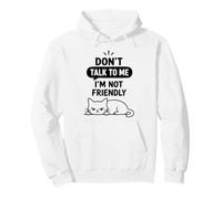 Cat Introvert Sarcastic Don't Talk To Me I'm Not Friendly Pullover Hoodie
