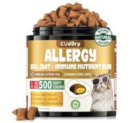 Cat Itchy Skin Comfort Chews for Skin & Coat Health - Cat Tasty Chew Crunchy & Creamy Texture with Probiotic Blend- Supports Wellbeing, Coat Comfort & Digestive Balance, Chicken Flavour - 500 Chews