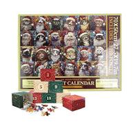 Cat Jigsaw 2024 - Countdown Calendar 24 Day Paper, 1000 Piece Paper Family Game Jigsaw Puzzle, Christmas Cats Jigsaw Toy For Kids Teens Adults
