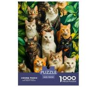 Cat Jigsaw Puzzle 1000 Pieces Challenging Adults Teens Relax Cute Pet Decorative Hobby Poster 70x50cm/1000pcs