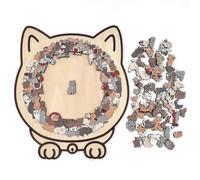 Cat Jigsaw Puzzle, 135 Pieces Labyrinth Toy for Board Games - Educational and Decorative Wooden - for Kids and and Preschool Girls