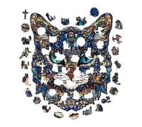 Cat Jigsaw Puzzle Challenging Fun Wooden Cat Decoration
