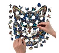 Cat Jigsaw Puzzle Wooden Challenging Cat Table Ornament