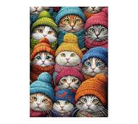 Cat Jigsaw Puzzles - 1000-Piece Challenging Artwork Set | Detailed Puzzle Challenge | Decorative Wall Display Game, Mindful Entertainment Activity, Artistic Brain Teaser Of Social Gatherings