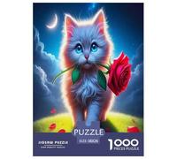Cat Jigsaw Puzzles for Adult Difficult Challenges 1000 Pieces Difficult Hard Jigsaw Puzzles for Man And Woman with Letters on Back 38x26cm/1000pcs