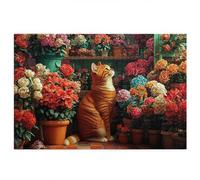 Cat Jigsaw Puzzles for Adults 1500, 1500 piece Jigsaw Puzzles for Adults, Challenging Wooden Jigsaws Puzzle for The Whole for Women, Puzzle for Home Wall Decor, Gifts for Women/Men, Theme: Flower R-50