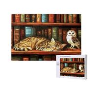 Cat Jigsaw Puzzles for Adults 5000, Owl Puzzles for Adults Wooden, Funny/Difficult/Impossible/Challenging Decompression Games, As a Birthday and Holiday Home Decor Gifts for Women and Men M-580