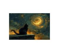 Cat Jigsaw Puzzles for Adults 5000, Wooden 5000 Piece Jigsaw Puzzles for Adults Starry Sky, Educational Puzzle Games for The Whole Family Together, Puzzle for Wall Art Home Decor 42 x 64 In LZPT-00147