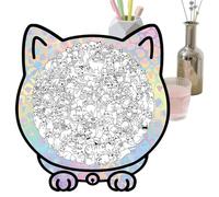 Cat Jigsaw Puzzles | Irregular Decoration with Photo Frame, Wooden Puzzles with Storage Box - for Animal Lovers Play Living Room Bookshelf Display