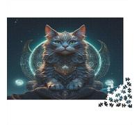 Cat Jigsaw Puzzles Puzzle for Adults Kids. 1000 Pieces Science Fiction Elements Impossible Challenge Toy Educational Game Home Decoration for Educational Games Gifts 1000pcs (75x50cm)