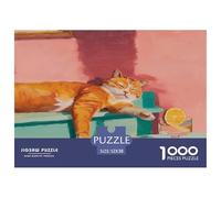 Cat Jigsaw Puzzles Puzzles for Adults Kids. 1000 Pieces Cute Animal Cute Pet Impossible Challenge Toy Educational Games Home Decoration for Educational Games Gifts 52x38cm/1000pcs